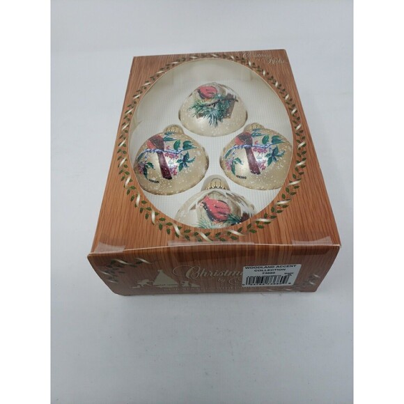 Krebs Christmas Ornaments Cardinals Woodland Accent Collection VTG Excellent - Picture 6 of 16